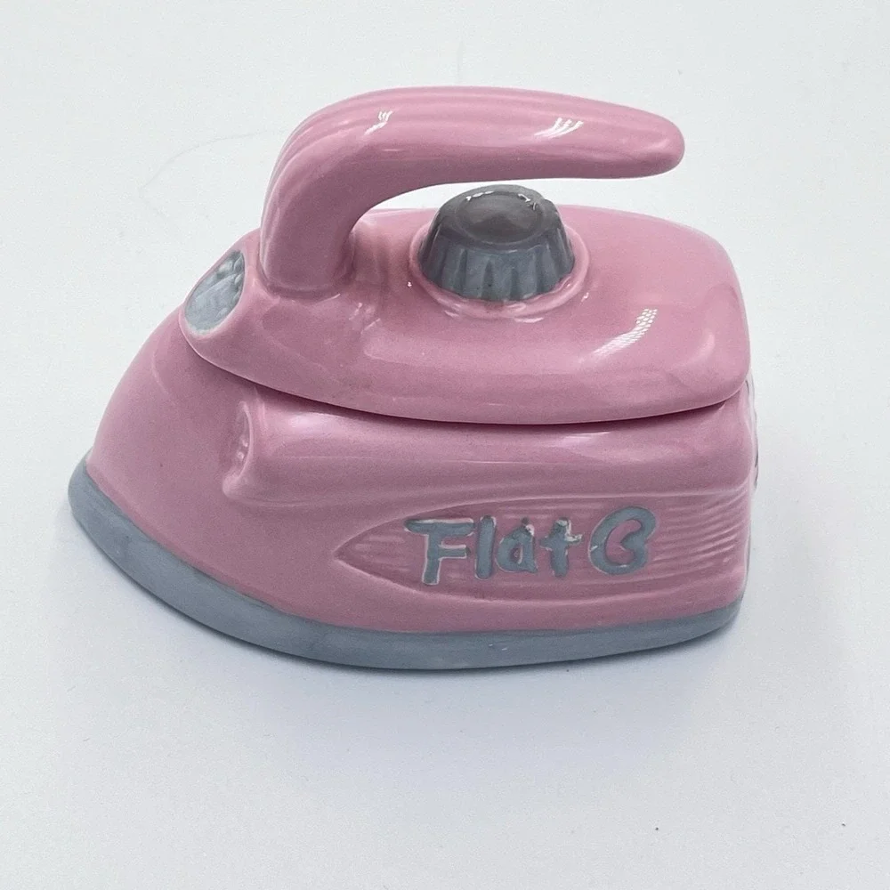 Fitz And Floyd 50's Kitchen Omnibus Pink Iron Sugar Bowl 1994 Rare - Picture 2 of 6